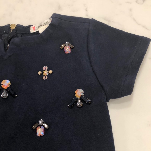 Girls Jcrew Crewcuts size 5 navy blue dress - Picture 3 of 13